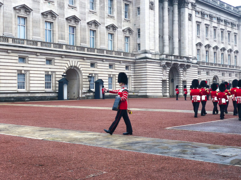 Changing of the guard at Buckingham Palace