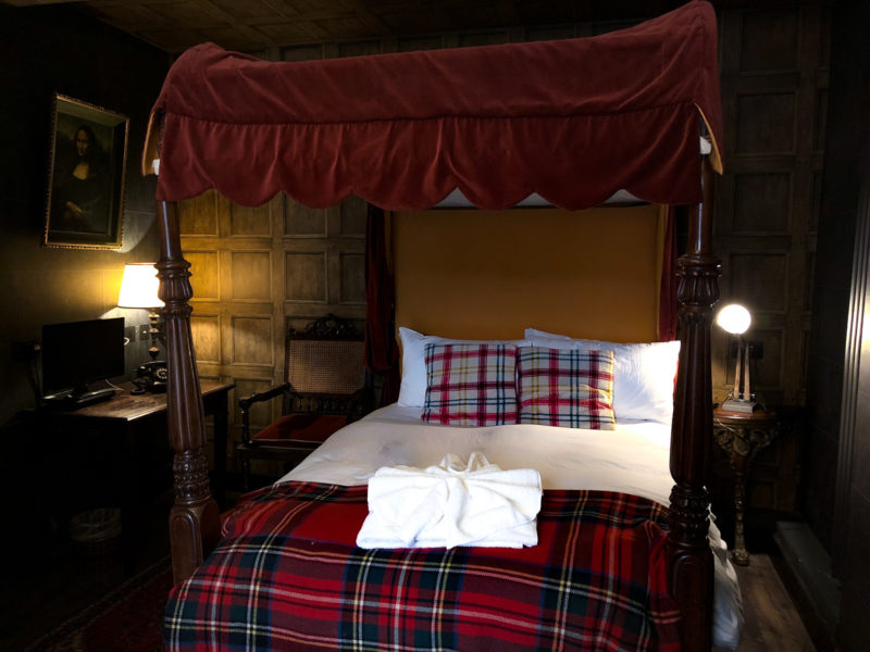 Four poster bed in the Enchanted Chambers of the Georgian House Hotel