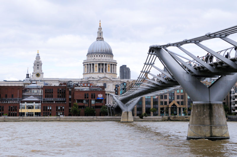 The Millennium Bridge over the River Thames